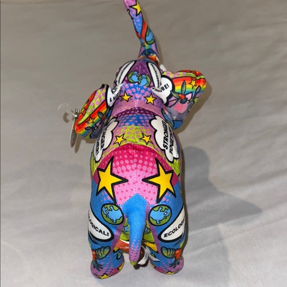 Wild Republic Colorful Comic-Style Stuffed Elephant Toy Recycled Stuffing Kids - Picture 4 of 5